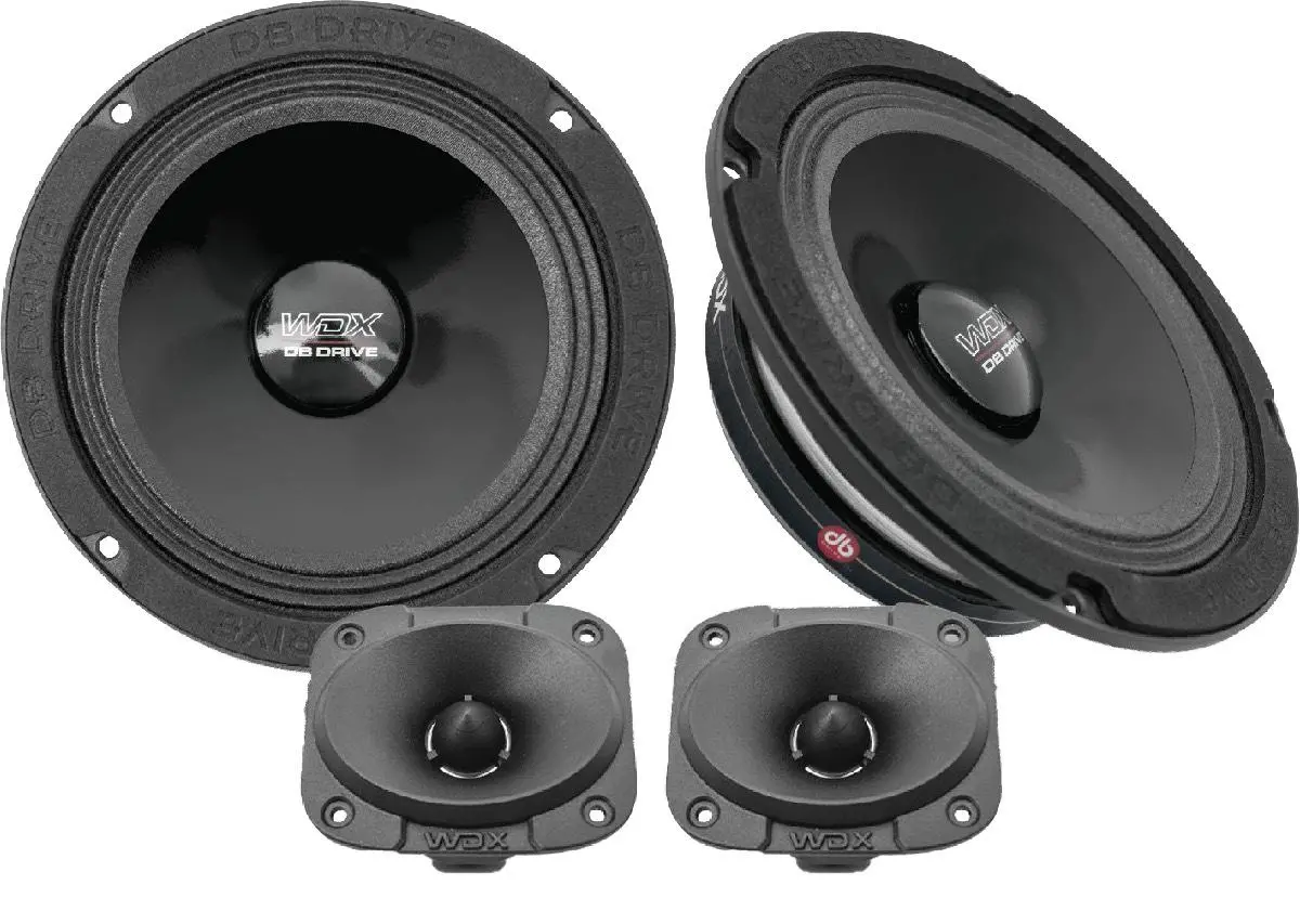 Db Drive 1 Pair Of 6.5" Midrange & 2 Elliptical Super Tweeters 525 Watts (Wdx5-6.5-2Mtw) 1