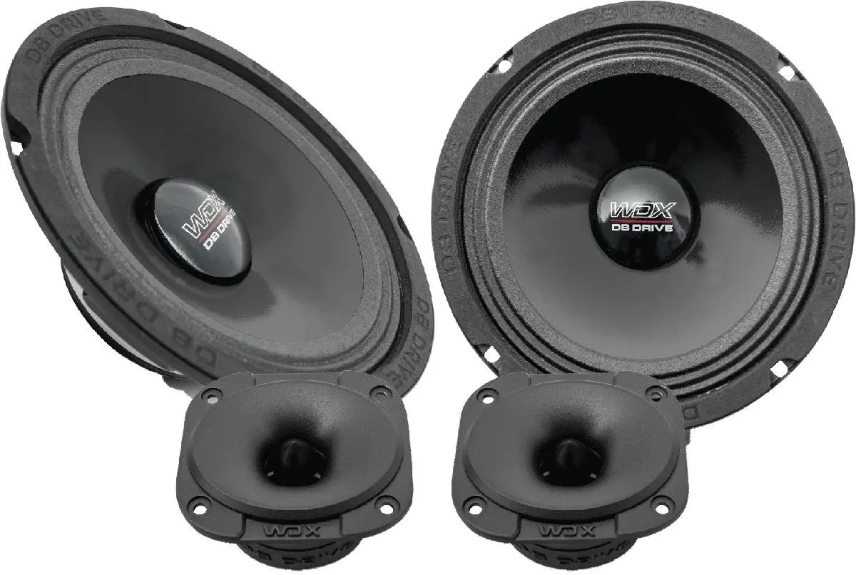 Db Drive 1 Pair Of 6.5" Neo Midrange & 2 Mini Elliptical Super Tweeters 1400 Watts (Wdx5n-6.5-2Mtw) 1
