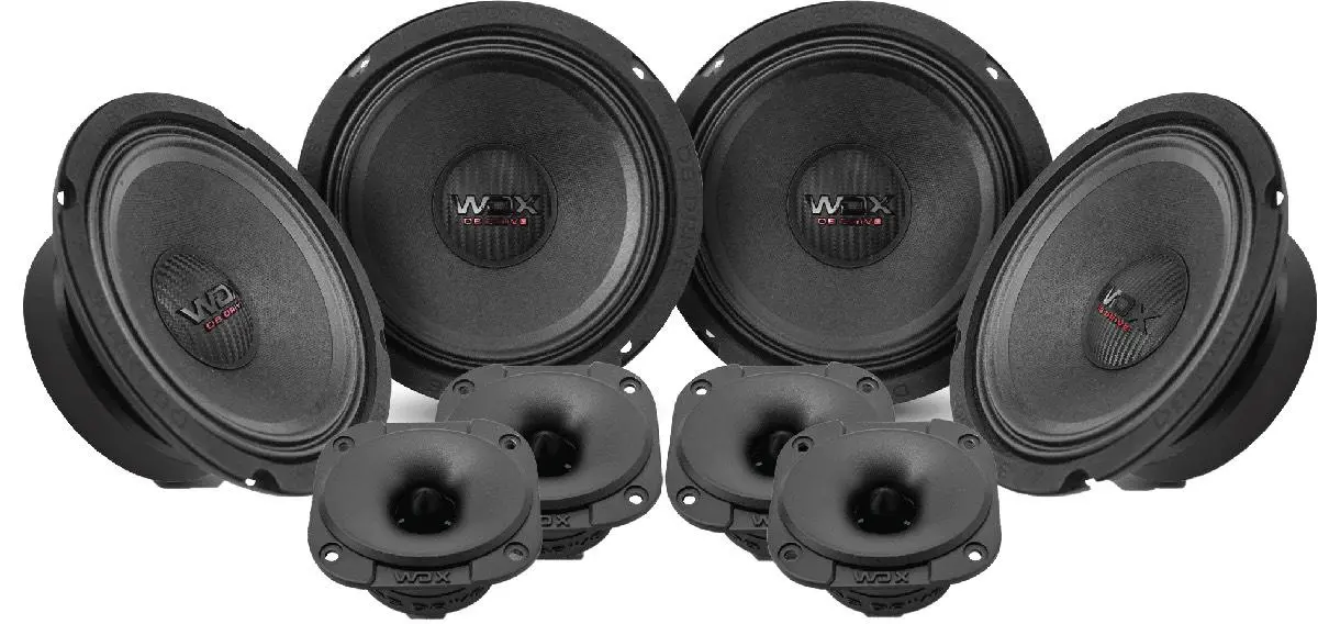 Db Drive 2 Pair Of 6.5" Neo Midrange & 2 Elliptical Compression Tweeters 2500 Watts (Wdx7-6.5-4Mtw) 1