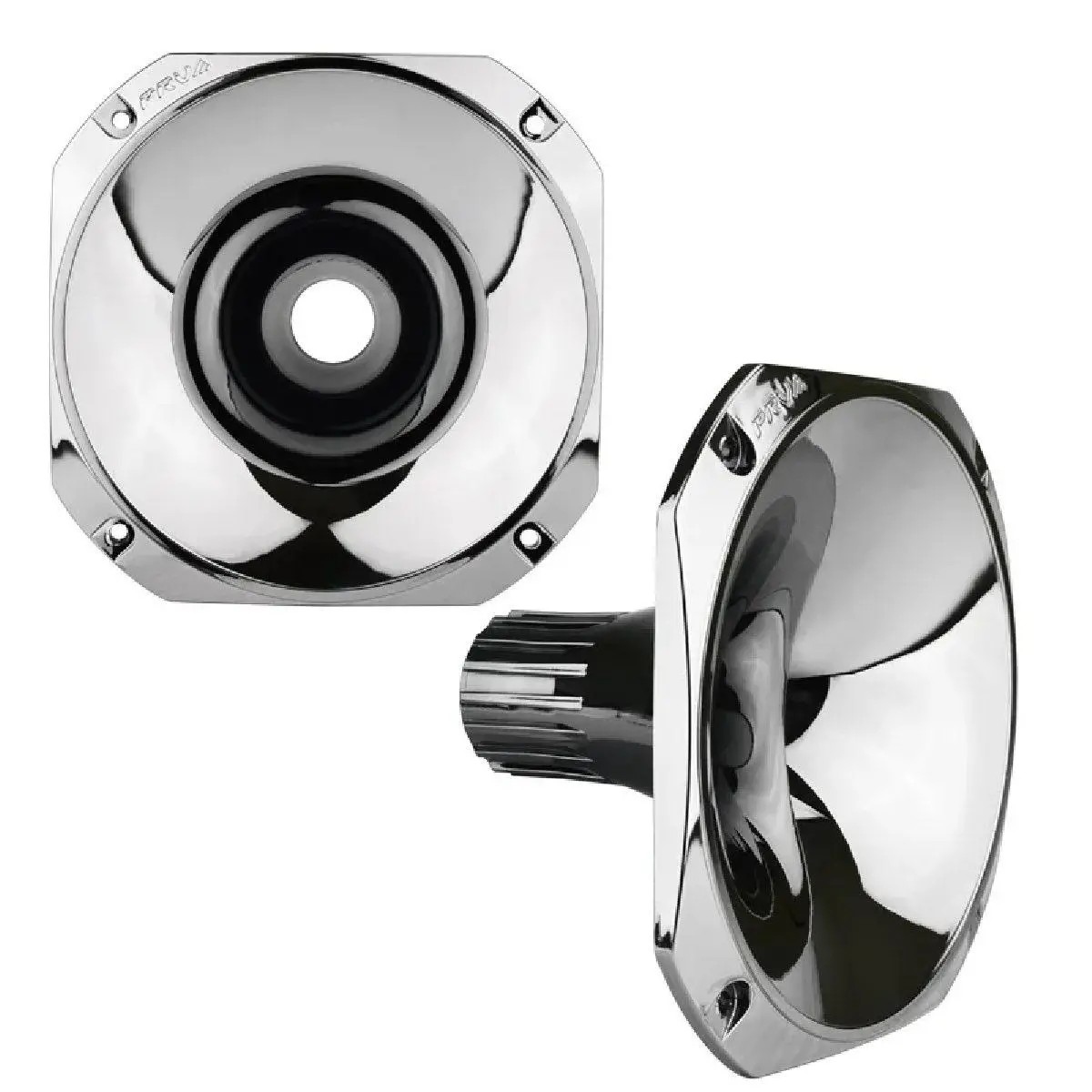 Prv Audio - 1" Exit Screw-On Wave Guide - 45�� X 45�� - Chrome Finish - Short Version (Wgp14-25Chrome-S) 1