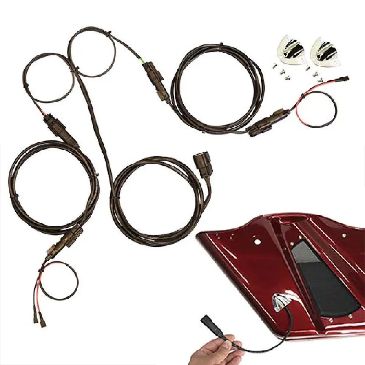 American Hard Bag Delux Rear Speaker Harness For Saddlebags 2 Channel (Wh-Sbb2-Pnp) 1