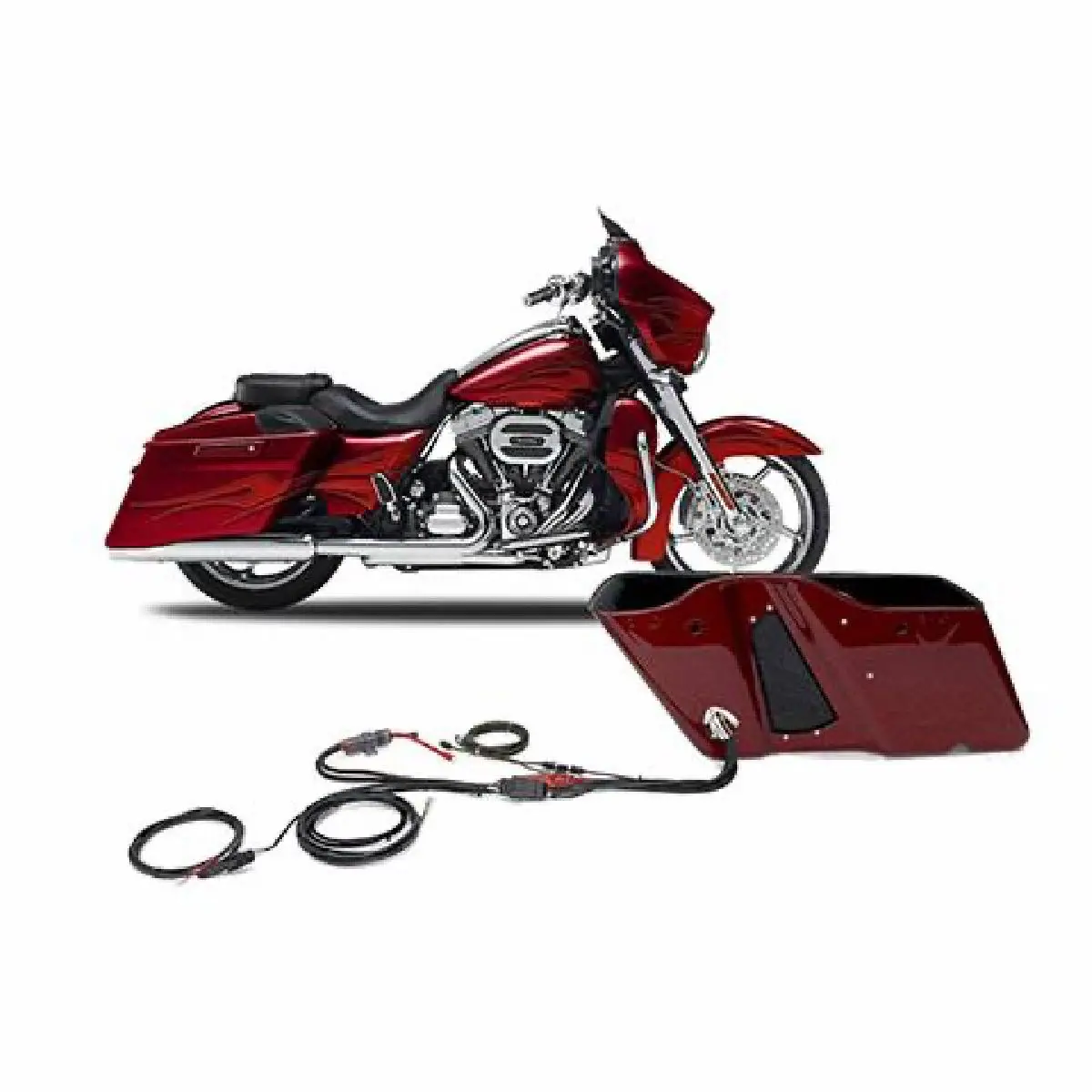 American Hard Bag Amplifier Power, Signal, Speaker, And Remote Wire Harness For Saddlebags 4 Channel (Whk-44Ah) 1
