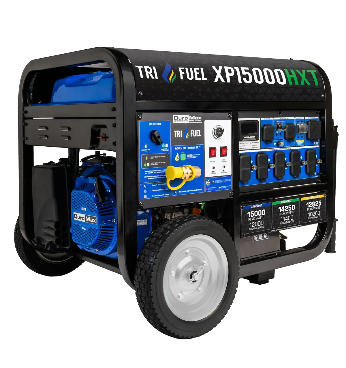 Duromax Xp15000hxt 15,000 Watt Electric Start Tri Fuel Portable Generator 1