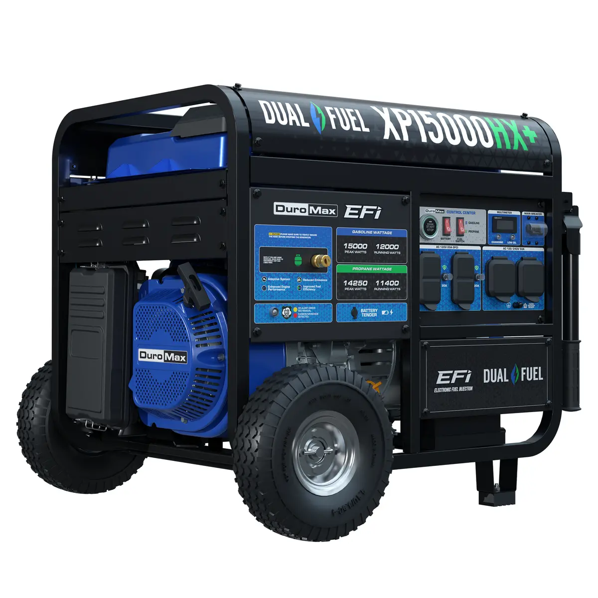 Duromax Xp15000hx+ 15,000W Electric Start Dual Fuel Efi Portable Generator 1