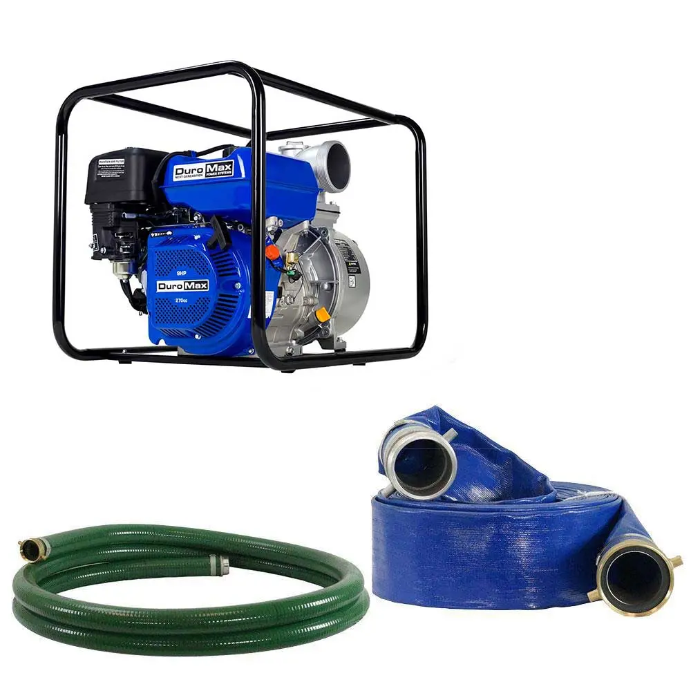 Duromax Xp904wp-Lhk 270Cc 427 Cfm 4" Gas Engine Water Pump Kit 1