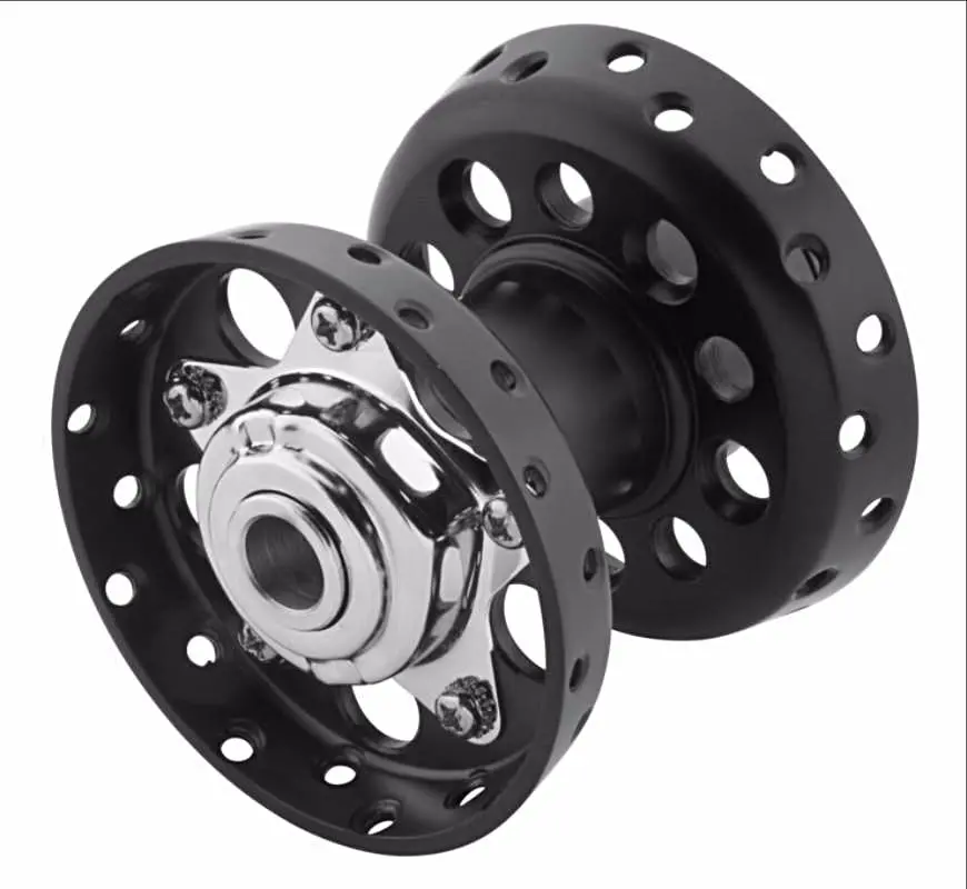 43540-36T Old 3958-36 Tapered Bearing Up-Dated Black And Chrome Star Hub 1