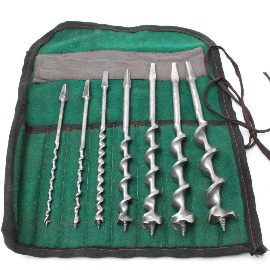 Sold - 7X Ridgway Auger Bits Set - 1/4" - 1" 1