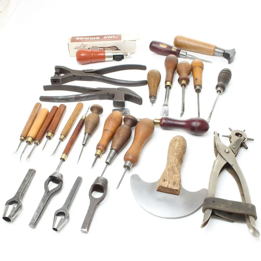 Sold - Collection Of Leather-Worker Tools 1