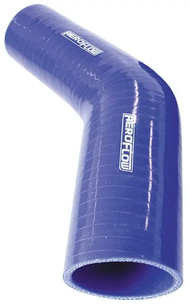 Gloss Blue 45° Silicone Hose Reducer – 2" To 1-1/2" Id Flexible Transition Fitting 1