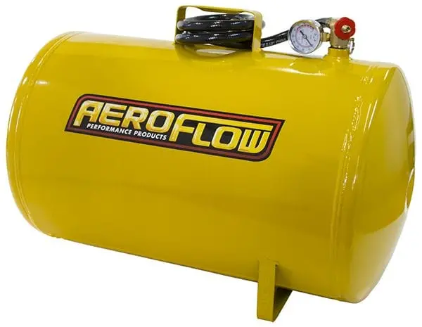 10-Gallon Portable Air Tank – Steel Construction, Yellow Finish, 125 Psi Rated 1