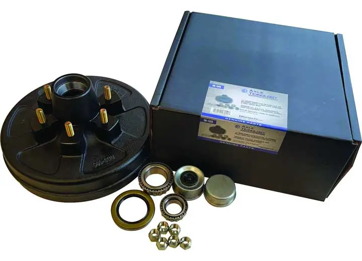 Axletek - Ez-Lube Drum Kit 12", Bolt Hole Pattern 6-5-1/2, 6000 Lb Capacity - 18-125 1