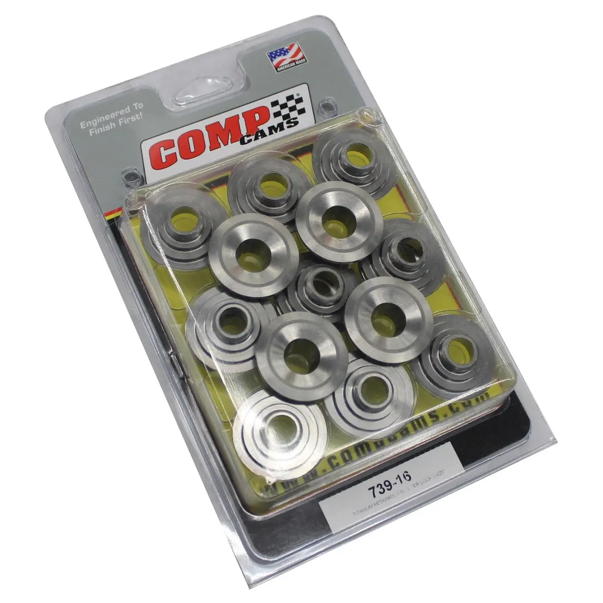 Comp Cams 739-16 Titanium Valve Spring Retainers For High-Rpm Engines 1