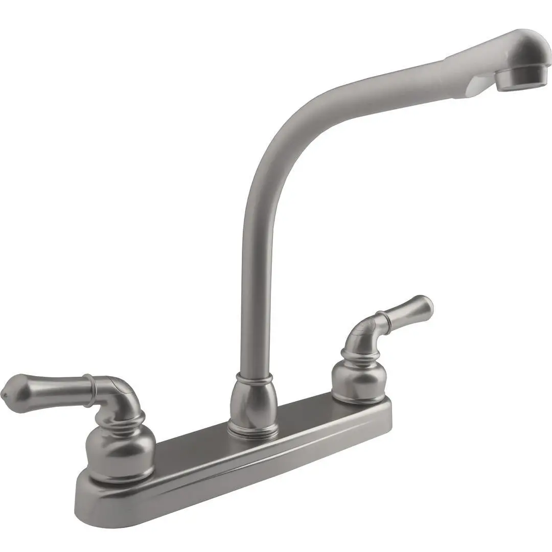 Dura Faucet (Df-Pk210c-Sn) Hi-Rise Rv Kitchen Faucet With Classical Levers (Brushed Satin Nickel) 1
