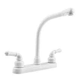 Dura Faucet (Df-Pk210c-Wt) Hi-Rise Rv Kitchen Faucet With Classical Levers (White) 1