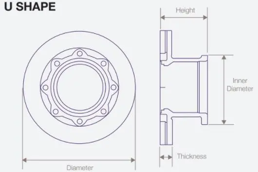 Dwtr0019 Air Disc Rotor For Trailers With Pan 19 1