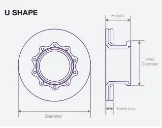 Dwtr0056 Air Disc Rotor For Wabco Pan22, Haldex Db22ld 1