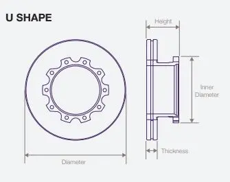 Dwtr0057 Air Disc Rotor For Bendix With 5/8" Inch Bolts And Washers 1