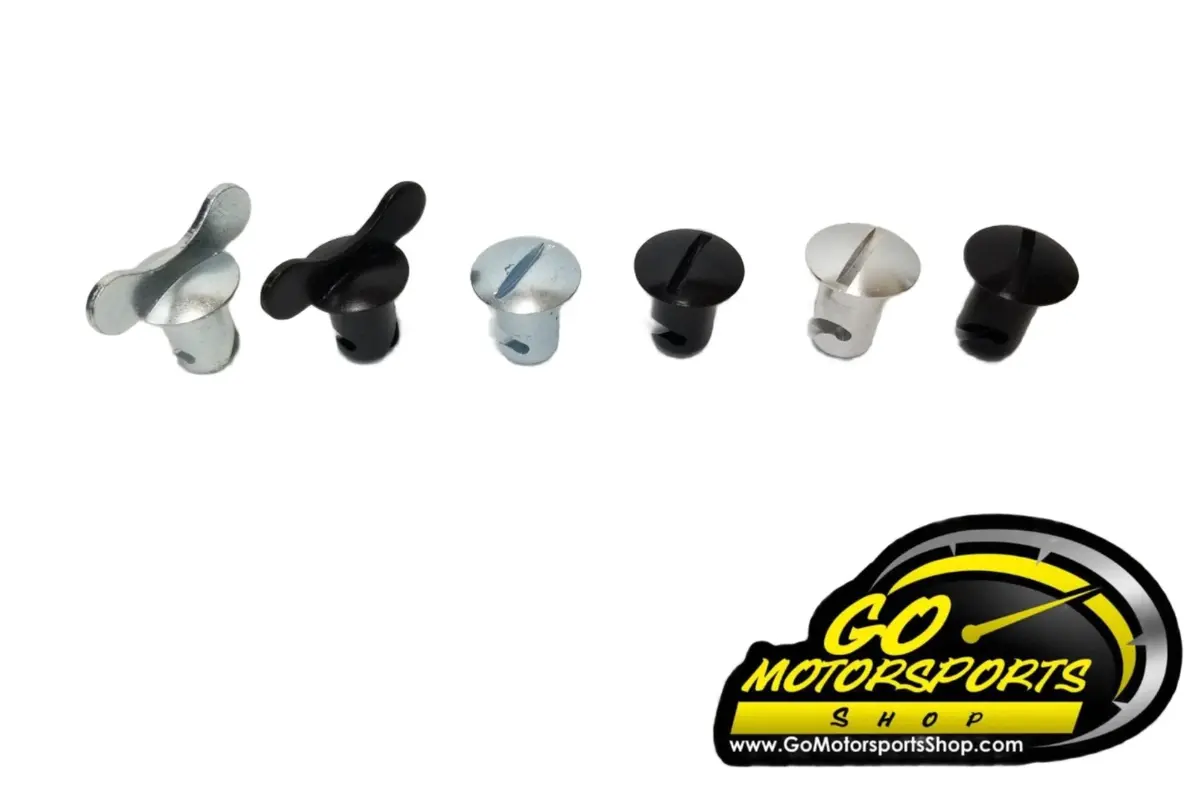 Dzus  / Quarter-Turn Panel Fasteners - Not Undercut (Black / Silver / Winged) 1