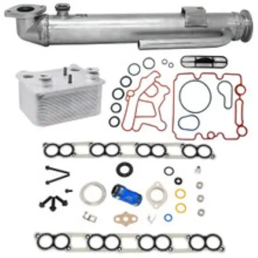 Egr501-3Kit Updated Egr Cooler With New Oil Cooler And Installation Gaskets For Ford 6.0L Power Stroke Year Model 2003 Only. 1