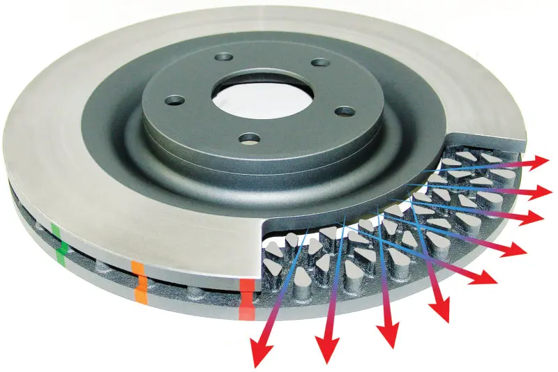 Dba 06-08 Hsv Gts Saloon (Ve) 6.0 I V8 Ls2 4000 Series Slotted Curved Front Left Rotor 1