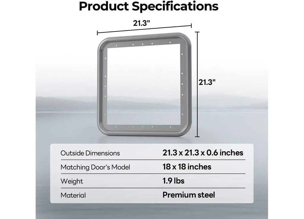 Fogatti Instashower Ultra Door Trim Ring 18"X18" 1