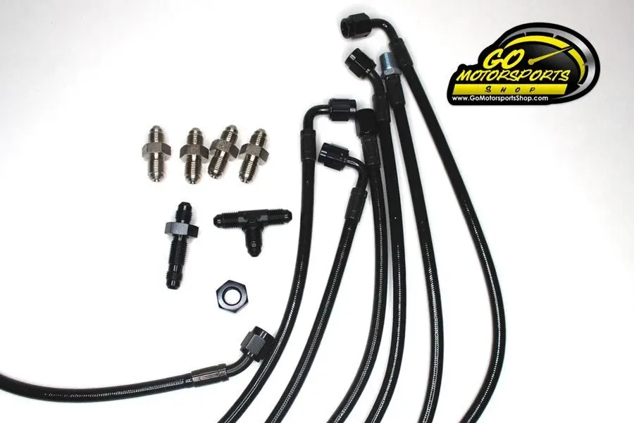 Full Braided Brake Line Kit Individual Lines & Fittings | Legend Car 20