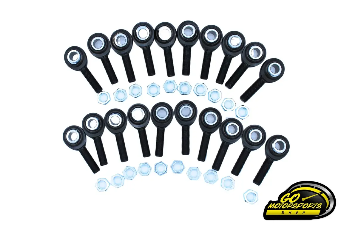Heim / Jam Nut Package Of 1/2" X 1/2" 2-Piece Black Oxide Chrome Molly | Legend Car 1