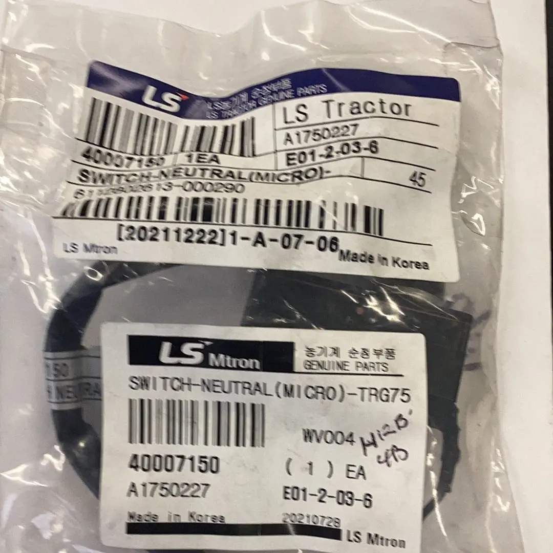 Ls Tractors Switch Neutral Micro, 40007150 1