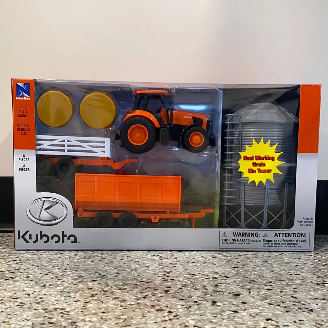 M5-111 Tractor With Wagons & Grain Bin Set 1