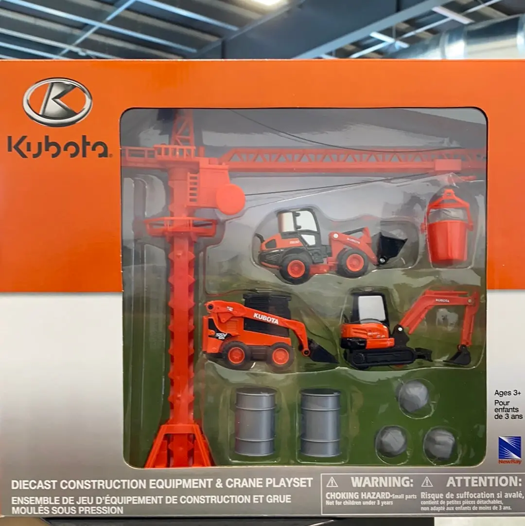 Diecast Construction Equipment & Crane Playset 1