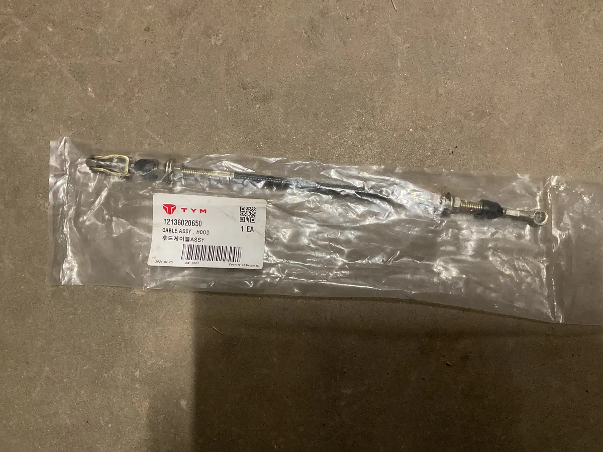 Tym/Mahindra Cable Assy, Hood 12136020650 1