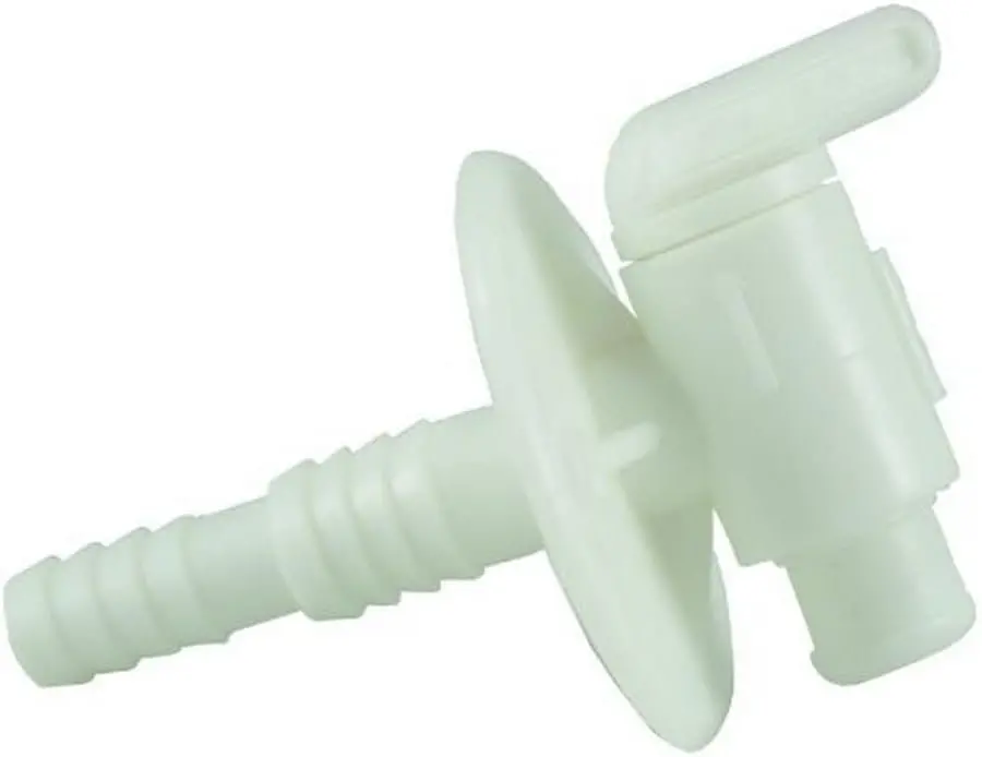 Jr Products 3182 3/8" - 1/2" Dual Barbed Drain Cock 1
