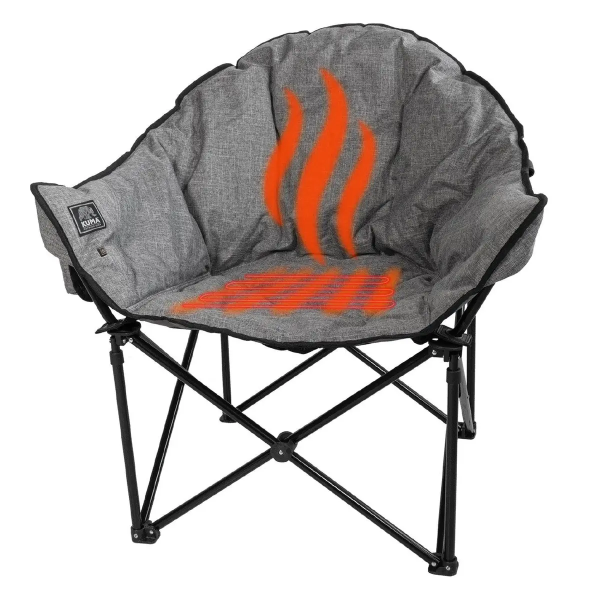 Lazy Bear Heated Chair W/ Power Bank & Bluetooth - Heather Grey 1