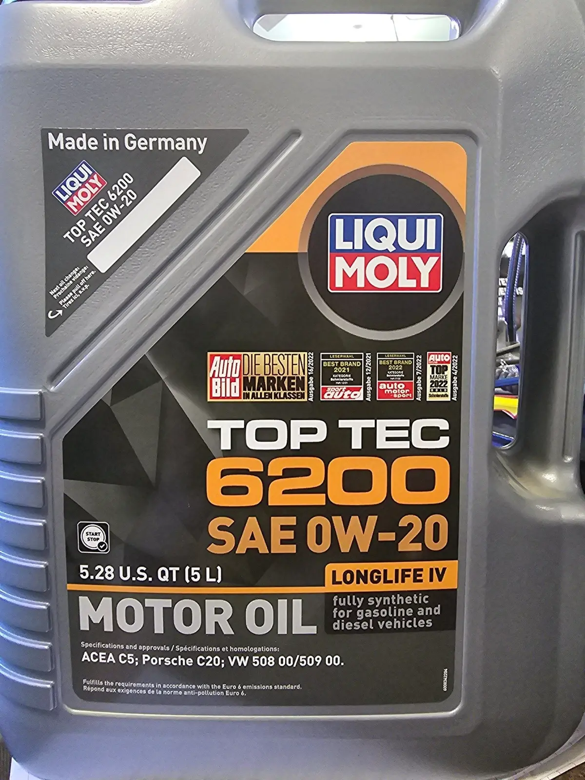 Liqui Moly 20238 Top Tec 0W-20 Synthetic 5L 1