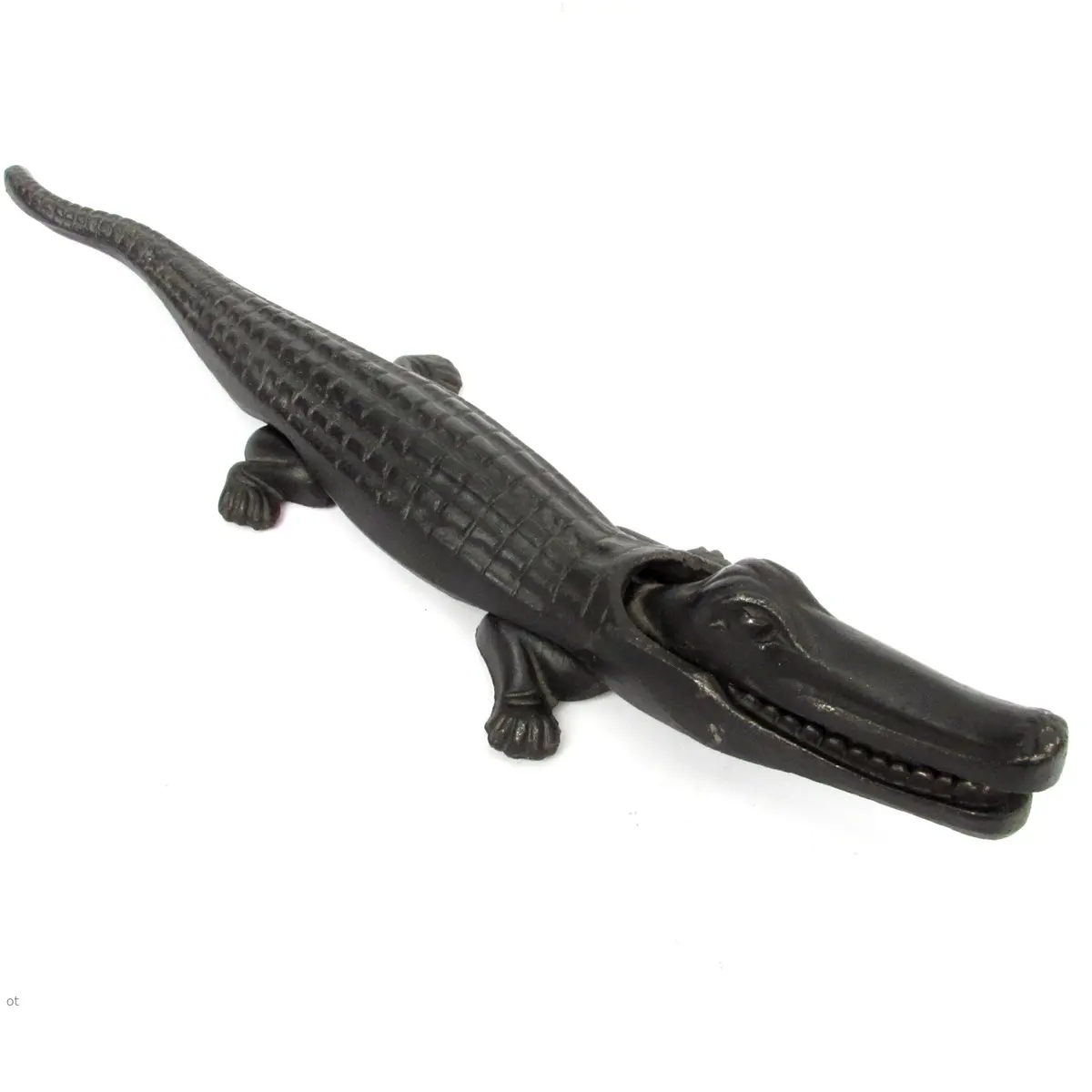 Large Crocodile Nutcracker - Black 1