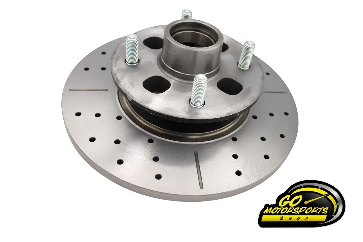 Machined True Legend Car Cryo Treated Slotted Mbm Brake Rotor & Hub 2