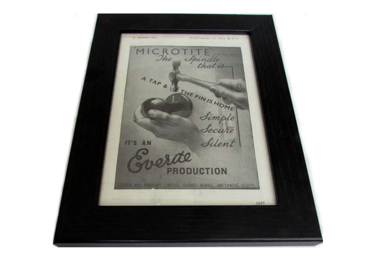 1950'S Framed Microtite Picture - Size: A5 1