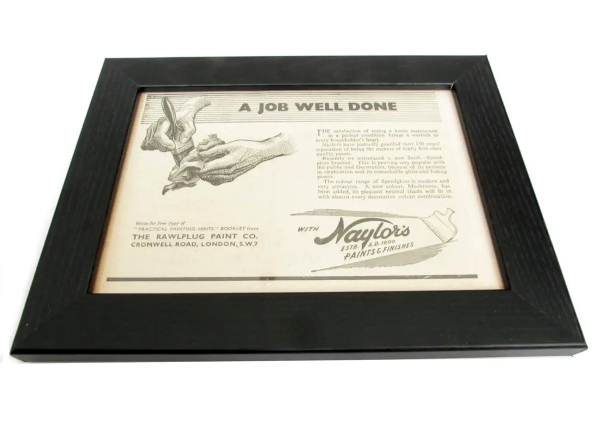 1950'S Framed Job Well Done Picture - Size: A5 1