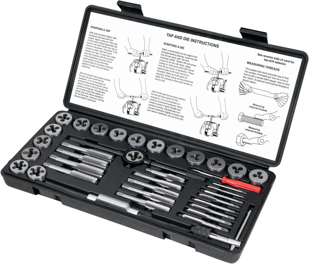 Performance Tool W4002db 40-Piece Metric Tap And Die Set 1