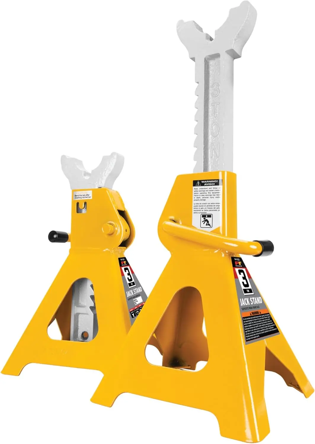 Performance Tool W41022 3 Ton (6,000 Lbs.) Capacity Heavy Duty Jack Stand Set 1