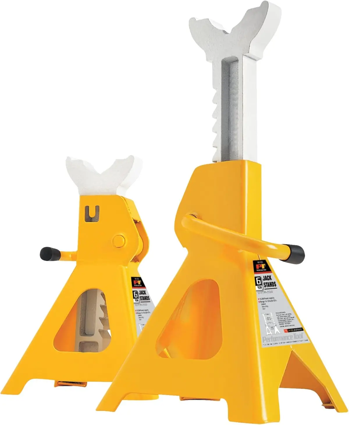 Performance Tool W41023 6 Ton (12,000 Lbs.) Capacity Heavy Duty Jack Stand Set 1