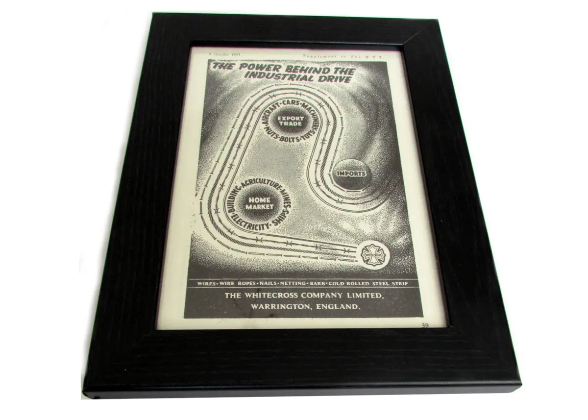 1950'S Framed Industrial Drive Picture - Size: A5 1
