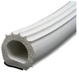 Ribbed D Seal-White 1” X 1” - White Ribbed D Seal W/Hats 1