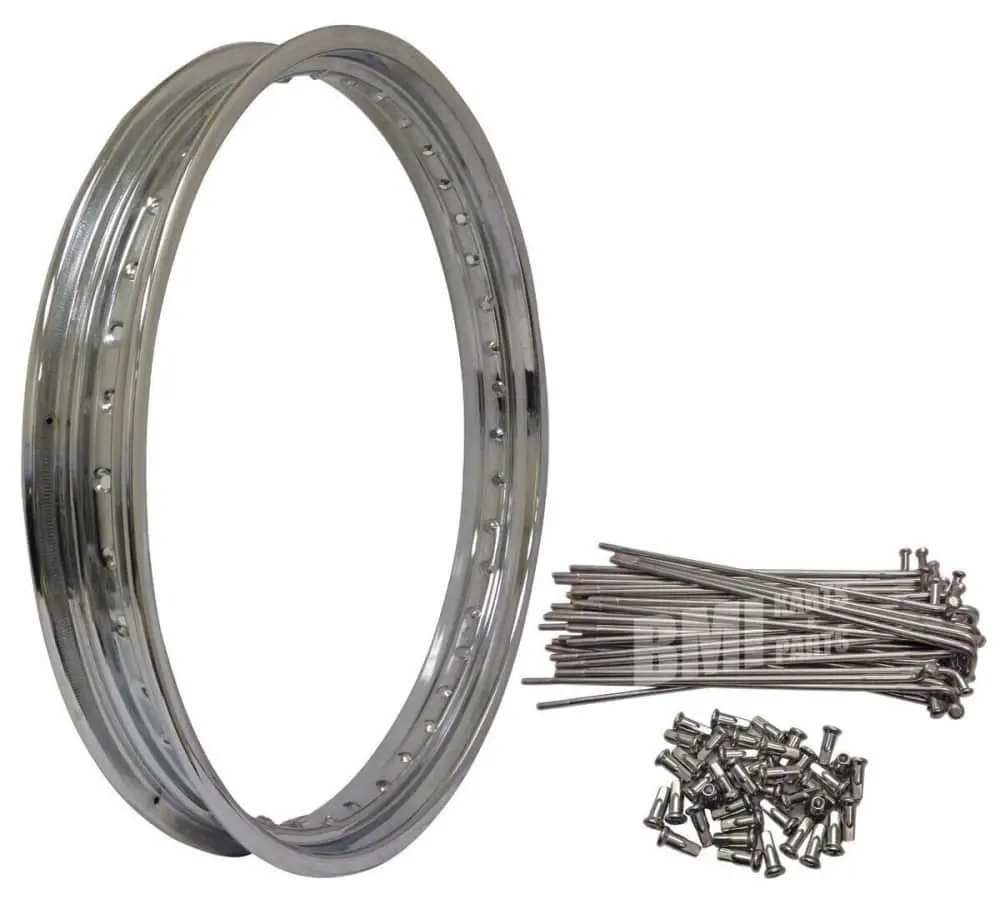 21" Chrome Front Rim And Spoke Set 1