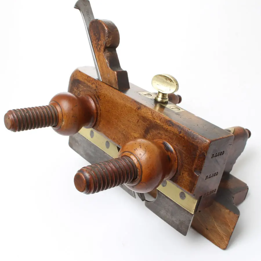 Sold - Old Wooden Screw Stem Plough Plane (Beech, Boxwood) 1