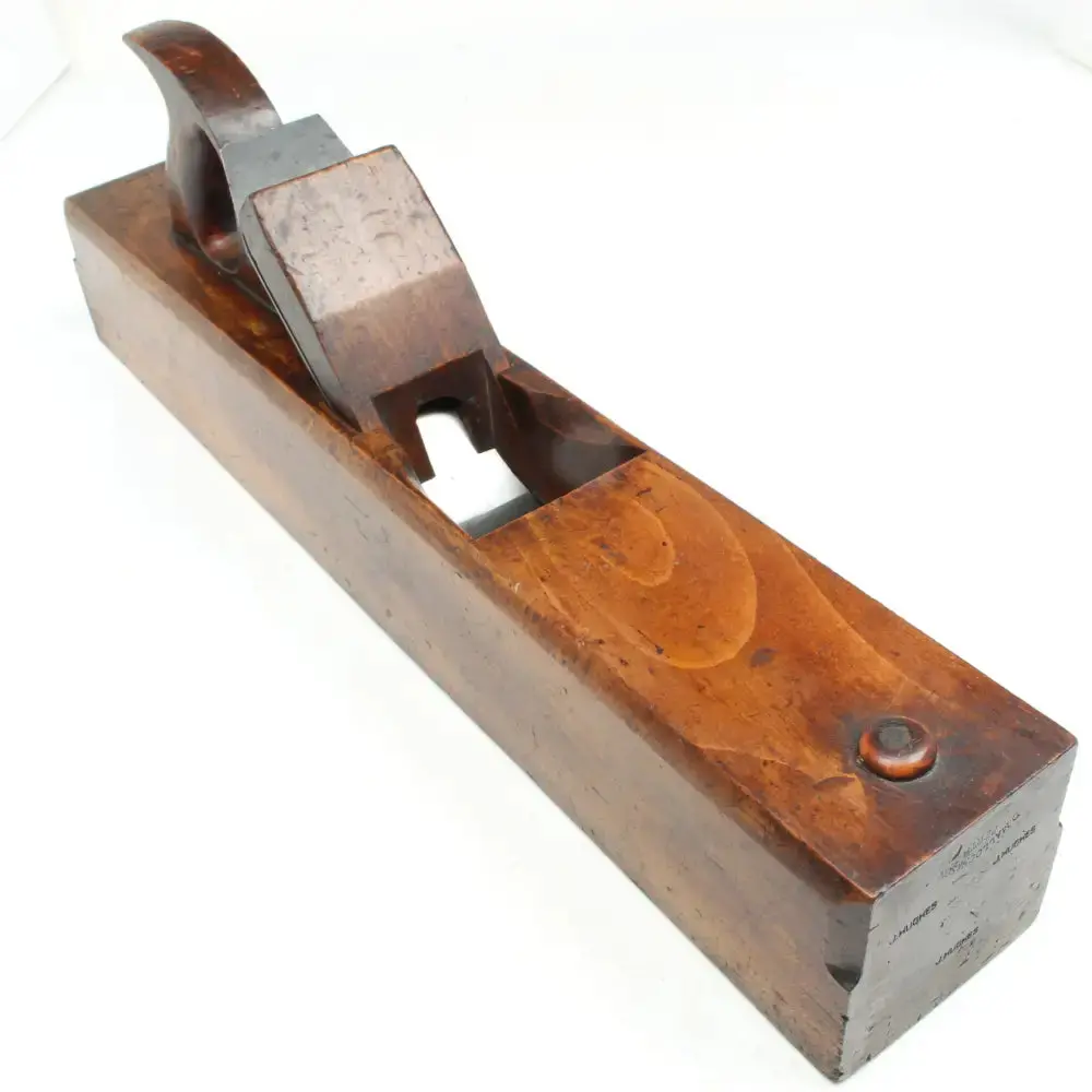 Sold - Old Malloch Scottish Wooden Jointer Plane - 22" (Beech) 2