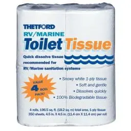 Toilet Tissue; 1 Ply; 4 Roll Pack; 350 Sheets Per Roll 20804 1