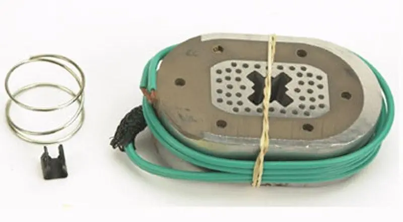 Trailer Brake Magnet; For 10 Inch Brake; 10 Inch X 2-1/4 Inch; Green Lead Wires; With Magnet Having Green Lead Wires/ Retainer Clip And Spring; Single 1