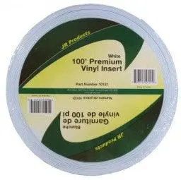 Jr Products Vinyl Insert Molding White 10121 1"X100' 1