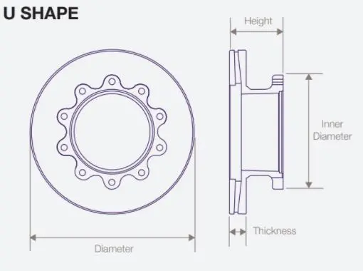Dwtr0014 Air Disc Rotor For Prevost Front & Tag Axle 1